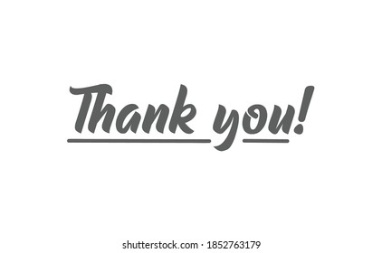 Thank You Text Lettering Style Typography Stock Vector (Royalty Free ...