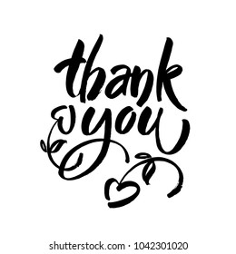 Thank You Text On White Background Stock Vector (Royalty Free ...