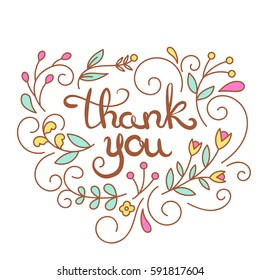 Thank You Text Poster Thanksgiving Card Stock Vector (royalty Free 