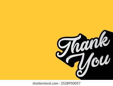 Thank You Text Retro Speech Bubble Banner Design Vector Illustration