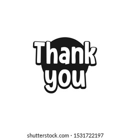 Thank You Text Sign Funny Cute Stock Vector (Royalty Free) 1531722197 ...