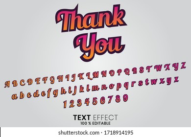 Thank You Text Style Effect