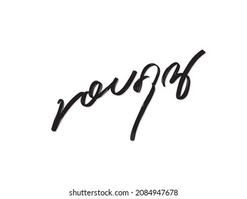 thank you in Thai. Hand written lettering isolated on white background.Vector template for poster, social network, banner, cards.