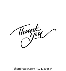 Thank You Thankful Hand Lettering Stock Vector (Royalty Free ...