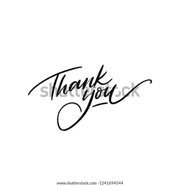 Thank You Thankful Hand Lettering Stock Vector (Royalty Free ...