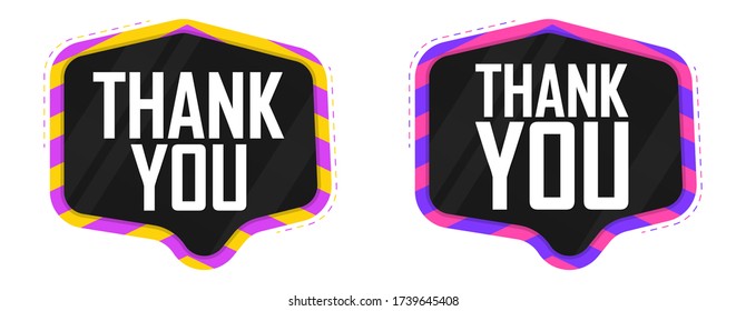 Thank You, thanks banners design template, vector illustration