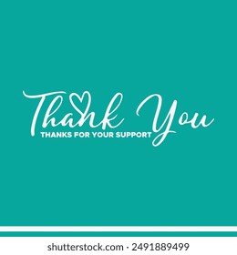 thank you, thanks for your support stock illustration.