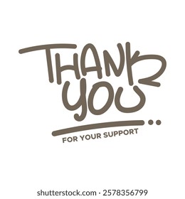 thank you, thanks for your support, thank you greeting card, thank you stock illustration.
