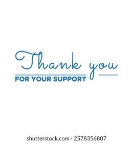 thank you, thanks for your support, thank you greeting card, thank you stock illustration.
