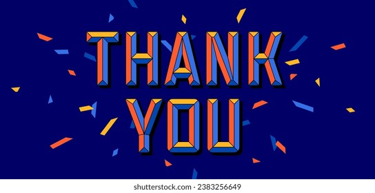 Thank You for Thanksgiving Day. Bright poster with text lettering Thank You for Thanksgiving Day. Letters thank you for happy thanksgiving day banner, phrase on dark background. Vector Illustration