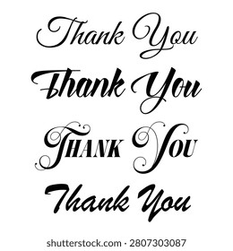 Thank you typo graphy styles