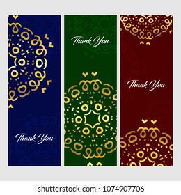 Thank you typographic banners design vector