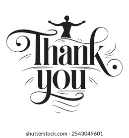 thank you Typography and calligraphy t shirt design