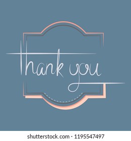 Thank you typography design vector