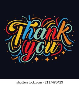 Thank You typography design vector