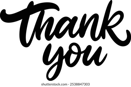 Thank You Typography Greeting Card - Elegant and Appreciative Design.Perfect for showing appreciation in both digital and print formats.