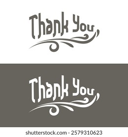 Thank You Typography Greeting Card, thank you, thanks for your support, thank you greeting card, thank you stock illustration.
