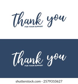 Thank You Typography Greeting Card, thank you, thanks for your support, thank you greeting card, thank you stock illustration.
