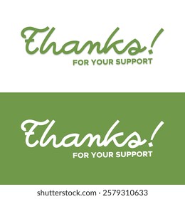 Thank You Typography Greeting Card, thank you, thanks for your support, thank you greeting card, thank you stock illustration.
