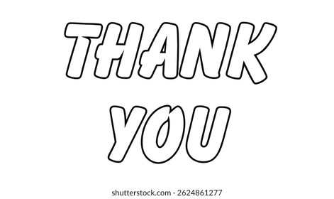 Thank You Typography Greeting Card - Elegant and Appreciative Design