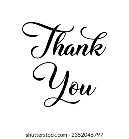 Thank you typography lettering vector.