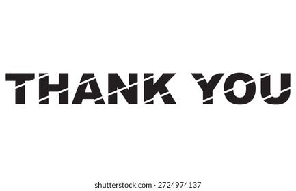Vielen Dank Typografie Nachricht .Vielen Dank Typografie, die Dankbarkeit und Wertschätzung vermittelt, ideal für Grüße, Banner und einfache grafische Design-Verwendung.