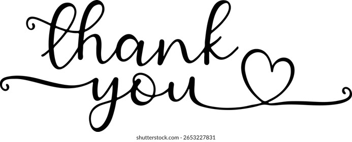 Thank you typography text silhouette vector arts illustration design. Stylish handwritten silhouette set with elegant lettering. Ideal for greeting cards, invitations, gift card designs.
