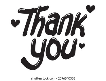 Thank You typography text vector illustration