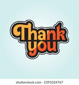 Thank you typography tshirt design