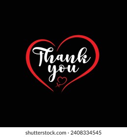Thank you typography tshirt design