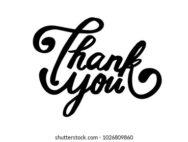 thank you typography vector