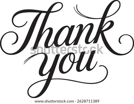 Thank You  Typography Vector Art illustration