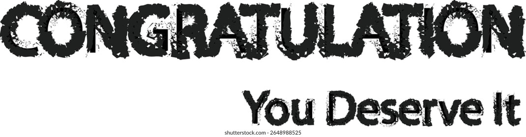 Obrigado Typography Vetor - Grunge Style Text com Mensagem "Por Tudo" 
