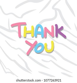 Thank you typography vector illustration