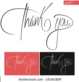 Thank You typography vector set