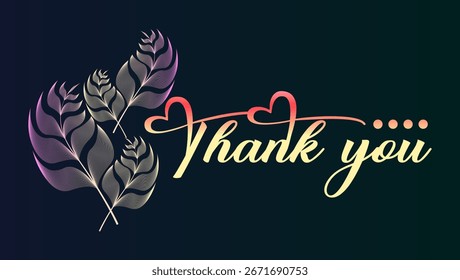 Vector de tipografía Texto y forma de línea Hojas Forma. Tarjeta de felicitación moderna de la tipografía 