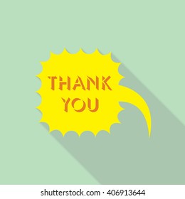 Thank you vector, appreciation and gratitude speech bubble. Series of cute speech balloon with shadows and writing on it. Icons set for business.  