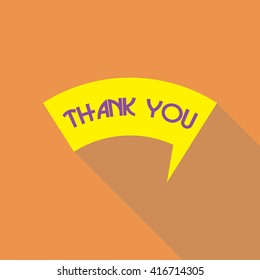 Thank you vector, appreciation and gratitude speech bubble. Series of cute speech balloon with shadows and writing on it. Icons set for business.  