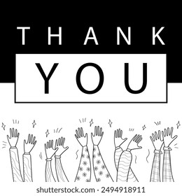 Thank you vector art design template 