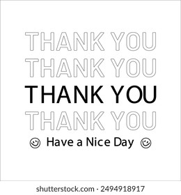 Thank you vector art design template 