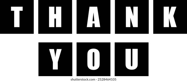 Thank you vector art design. Thank you lettering silhouette