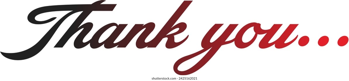 thank you vector art text