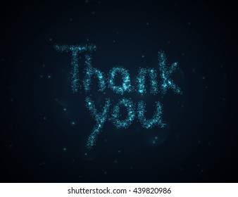 Thank You .Vector calligraphic design. Hand drawn vector element for t-shirt, flyer, poster, card.