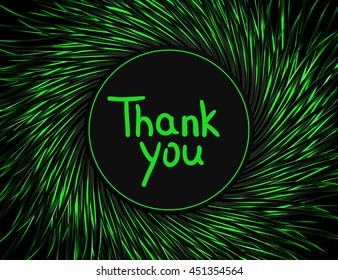 Thank You .Vector calligraphic design. Hand drawn vector element for t-shirt, flyer, poster, card.