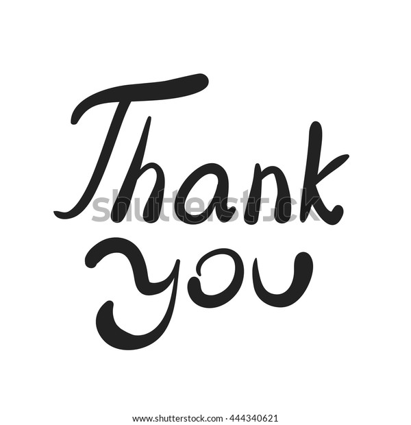 Thank You Vector Calligraphic Design Hand Stock Vector (Royalty Free ...