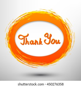Thank You .Vector calligraphic inspirational design. Hand drawn element. Motivation quote for t-shirt, flyer, poster, card.