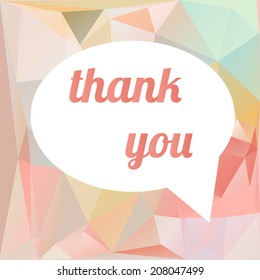 Thank you vector card 