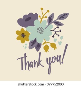 Thank you vector card