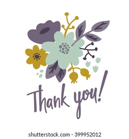 Thank you vector card