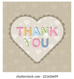 Thank you. vector card or background